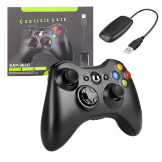 Controle Gamer Bluetooth Xbox 360 -SEM FIO-  com receptor Kapbom KAP-360G em Oferta na Shopee