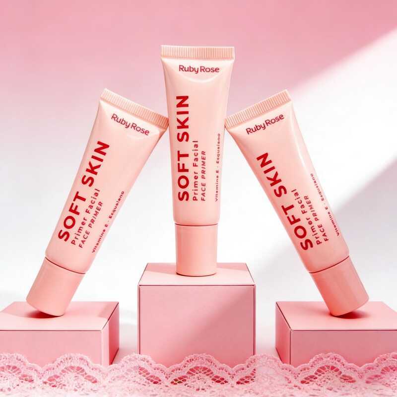 Primer Facial Soft Skin Ruby Rose - Primer Linha Rosa Ruby Rose 20g HB-M1700