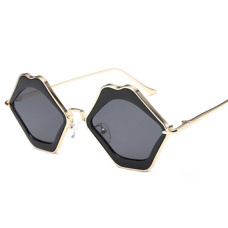 2026 óculos de sol europeus americanos Retro moda único lábio óculos de sol das mulheres dos homens óculos de sol de Met