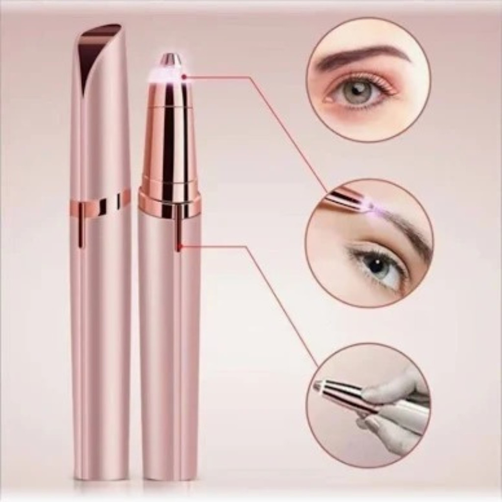 Depilador de Sobrancelha Elétrico Recarregável USB Caneta Depiladora Facial Feminino Indolor Portátil