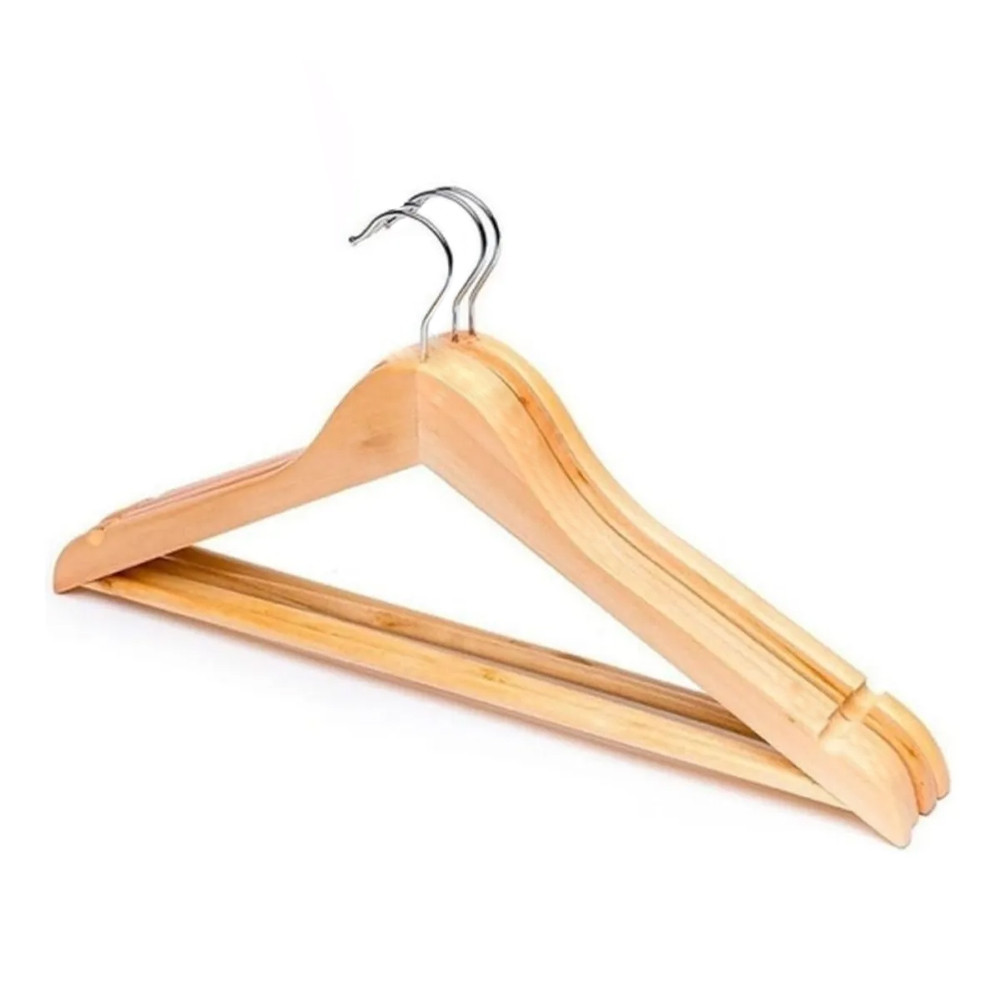 Cabide Madeira Super Resistente - Kit 3