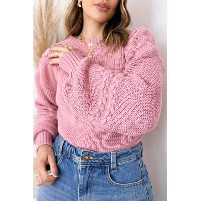 Blusa Feminina Tricot Manga Longa Com Trança Moda Inverno *TRANÇA INVERNO em Oferta na Shopee