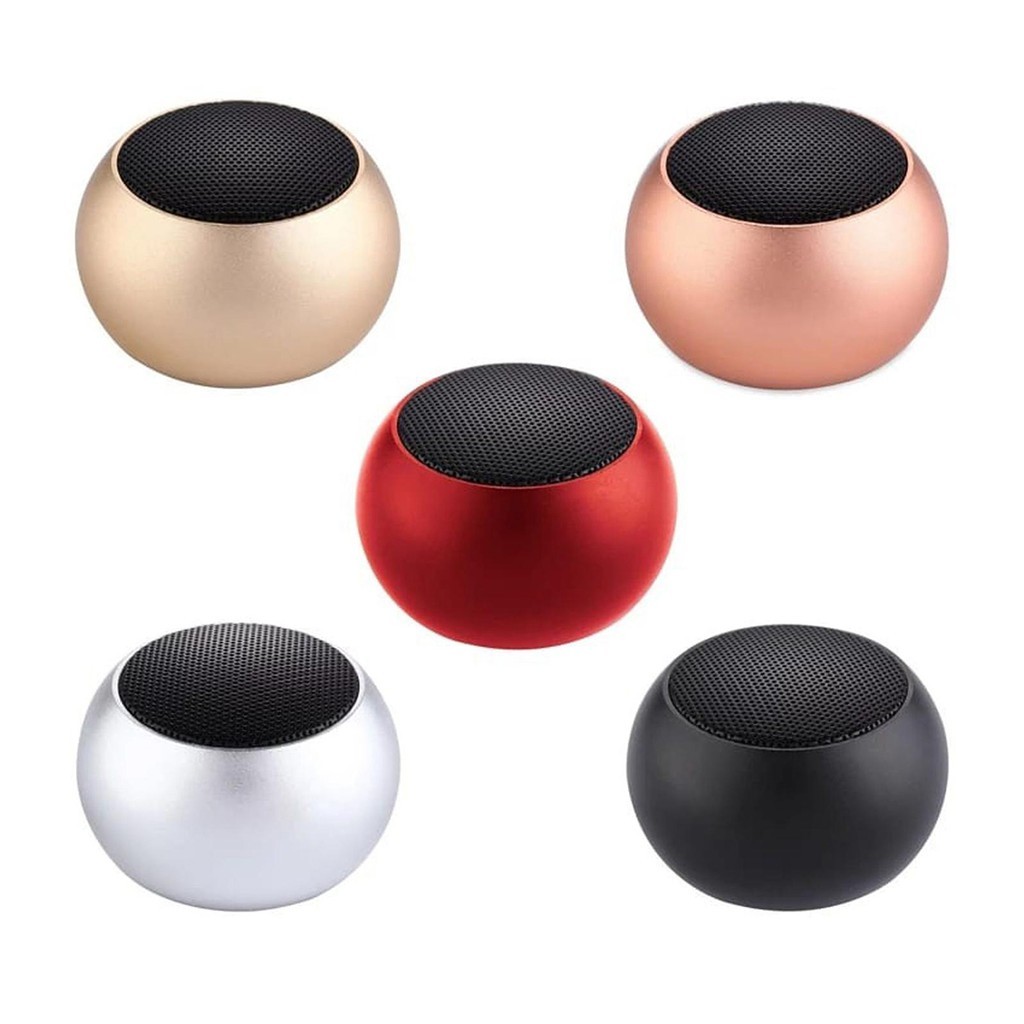 Mini Caixa De Som Bluetooth Bolinha Metal Amplificada Speaker 3w Cor:Rosa