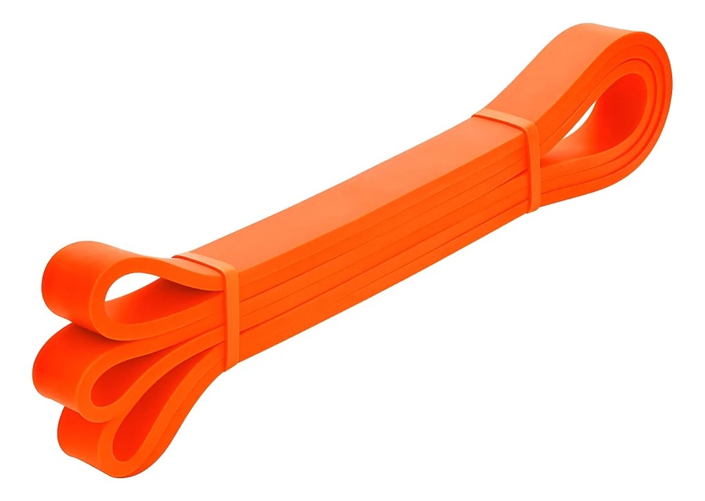 Super Band Elastico Extensor Borracha Nivel Medio Laranja Treino Forca Alongamento Funcional Casa