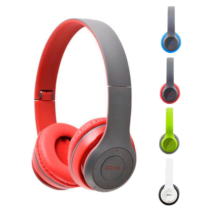 Fone Bluetooth Sem Fio com Rádio FM, SD e Microfone – Som Hi-Fi Dobrável (Cores Sortidas)