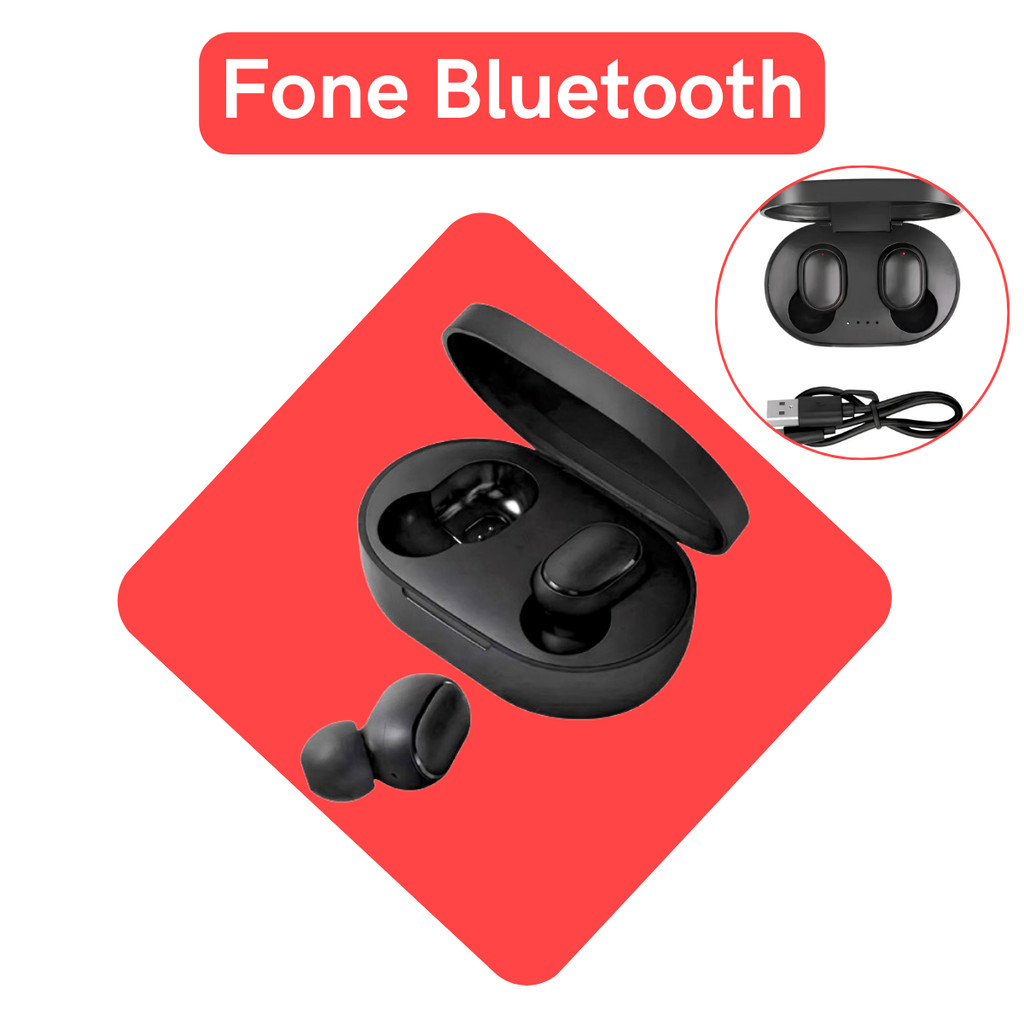 Fone de Ouvido Bluetooth 5.0 Redmi TWS com Microfone