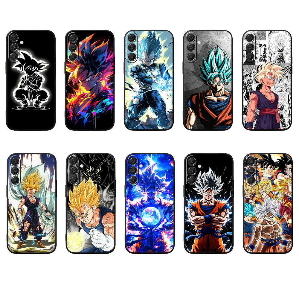 Para Samsung A55 A35 A24 A25 161mm A15 A05 A05S M55 M15 M35 4G 5G Filho Gohan Capa De Telefone Preta Macia
