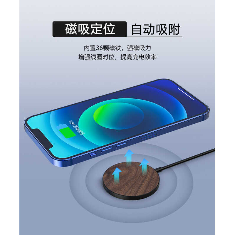 Carregador magnético sem fio para celular, adequado para Apple 12pro magsafe, carregador sem fio 15W, modelo privado de 