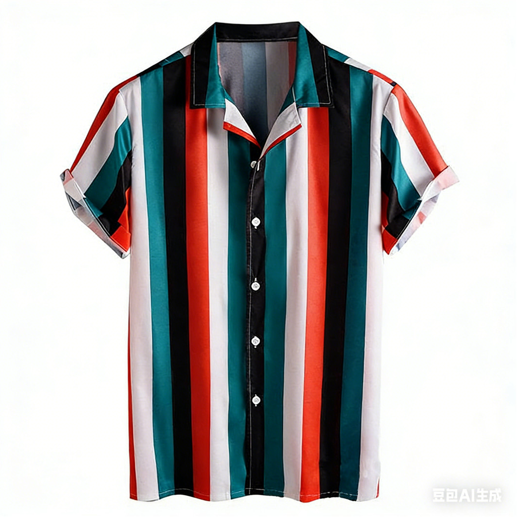 Camisa De Manga Curta De Linho Estampada Estilo Havaiano Plus Size Vermelha Para Homens