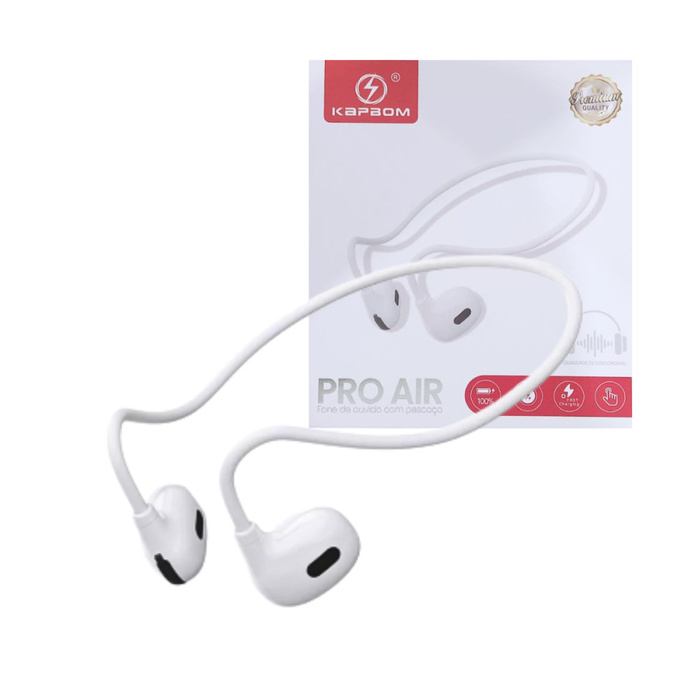 Fone de Ouvido Bluetooth de Condução Indução Óssea Kapbom S6 PRO AIR