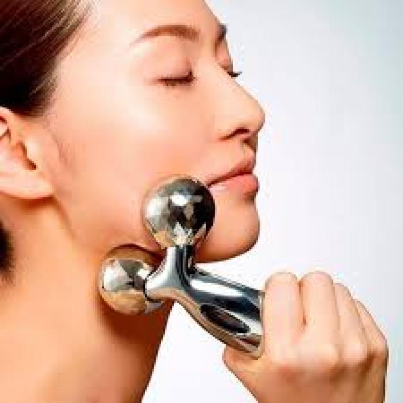 Rolo Massageador 3D Facial E Body Lifting Estimula Colágeno E Circulação Tira Inchaço Rosto E Corpo