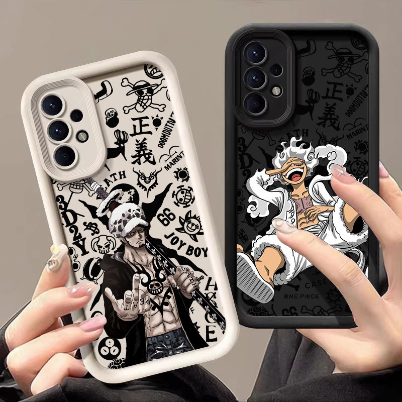 Anime One Piece Law Luffy Capa Para Samsung A57 A56 A55 A37 A36 A35 A53 A54 5G A73 A34 A07 Macia A25 A22 A23 A14 A15 A16