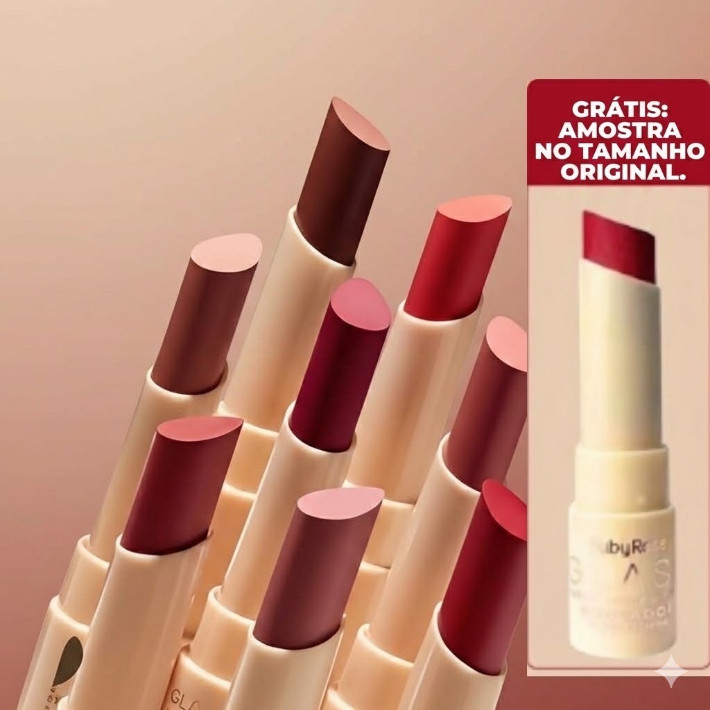 Ruby Rose Kit com Provador - Batom Creamy Matte Glass Ruby Rose-HB567 em Oferta na Shopee