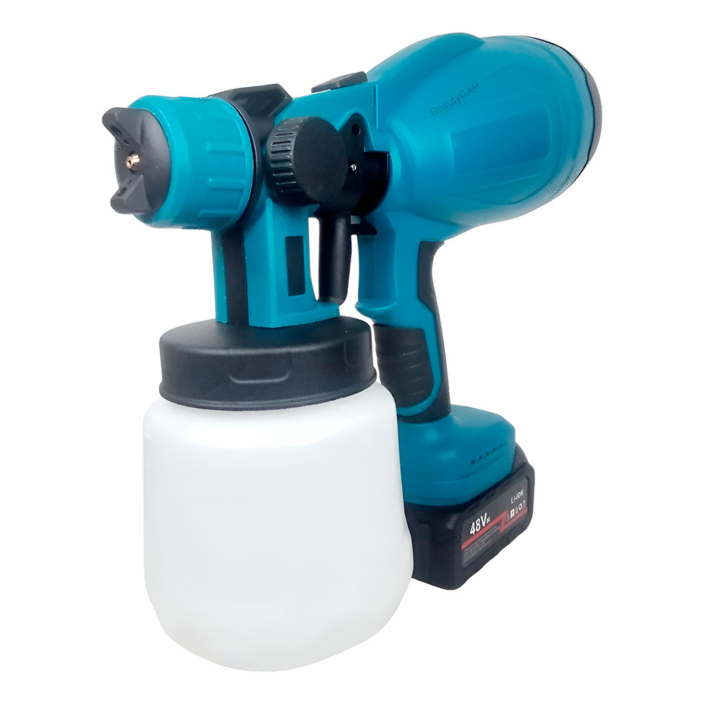 JS Pulverizador Spray Pistola de Tinta Regulável Azul