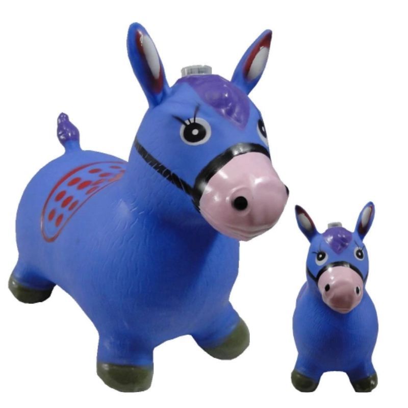 Cavalo Saltitante Upa Upa Azul – Brinquedo de Borracha