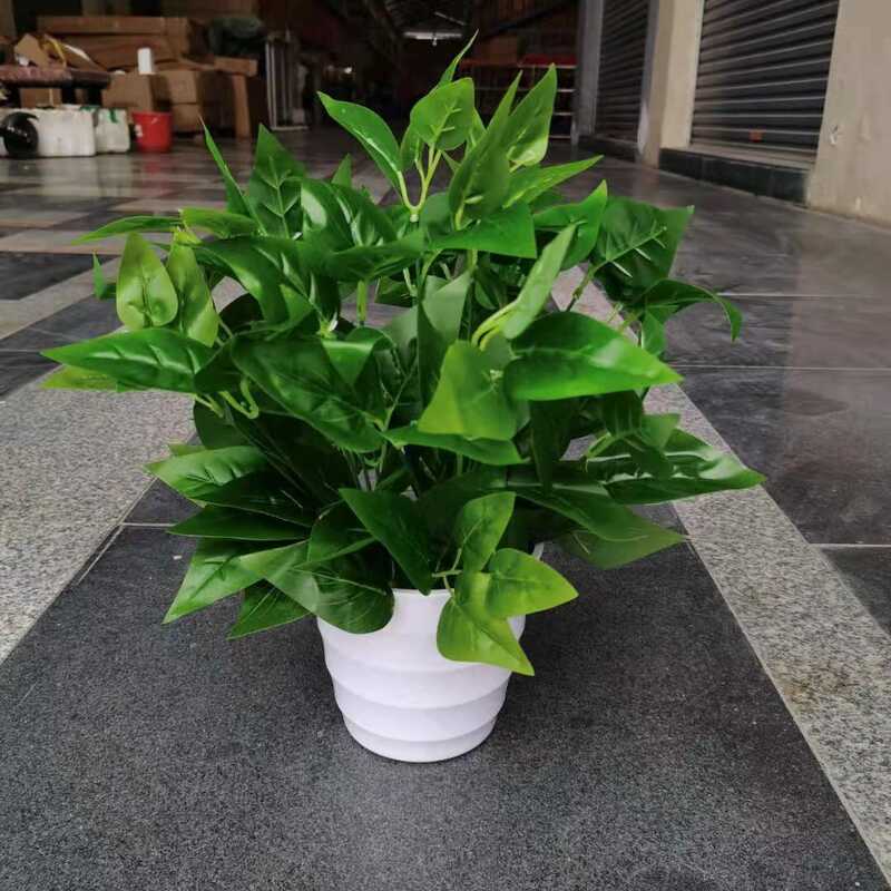 Decoração de plantas verdes Internet café decoração artificial planta verde vaso planta Storefront planta verde decoraçã