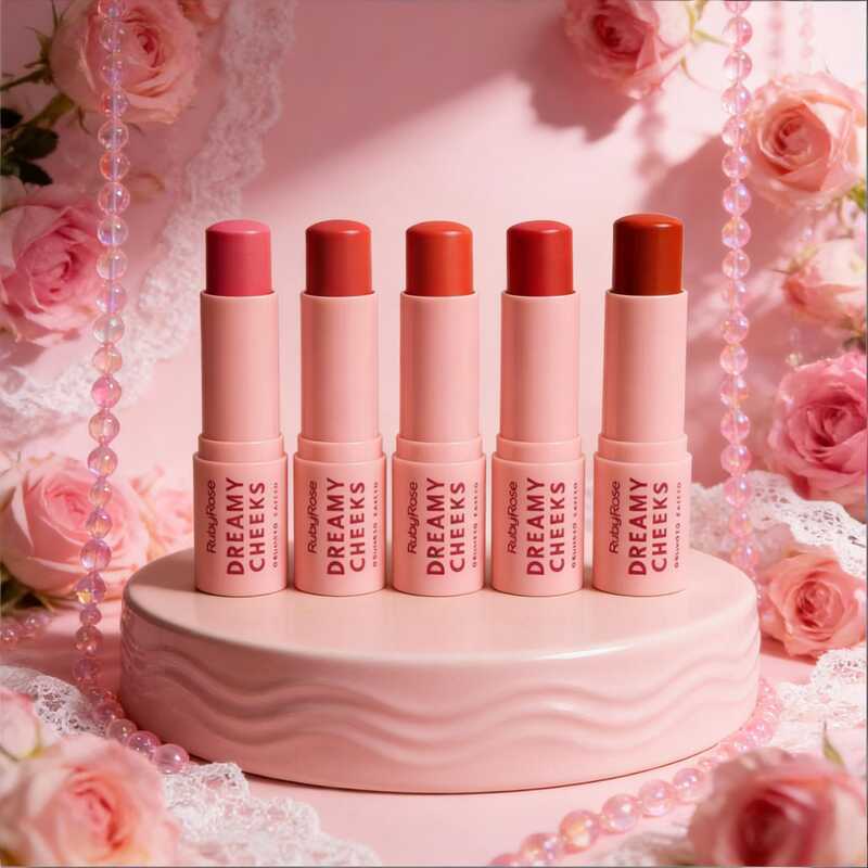 Blush Stick Facial Em Bastão Dreamy Cheeks Ruby Rose 6,57g - Textura cremosa com Acabamento Fresh HBM01 em Oferta na Shopee