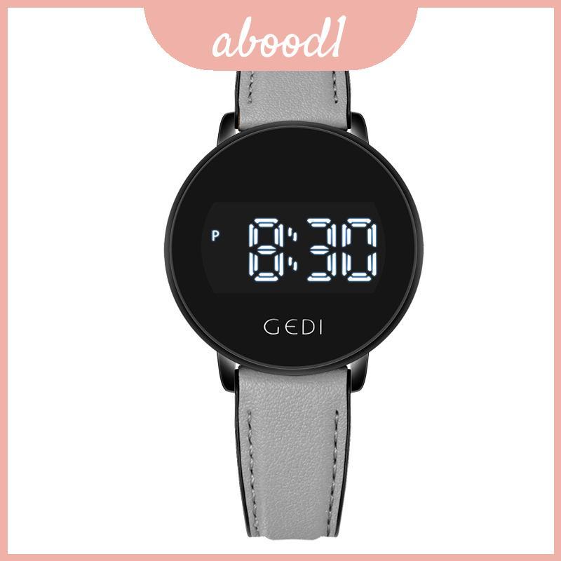 Relógio Digital Esportivo Feminino Com Mostrador De Pulseira De Couro Circular E