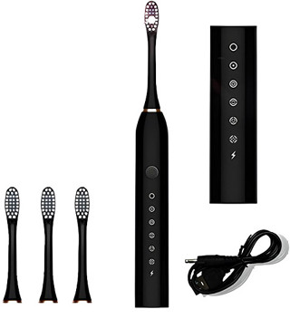 Escova Dental Elétrica Recarregável USB com 6 Modos(Co em Oferta na Shopee