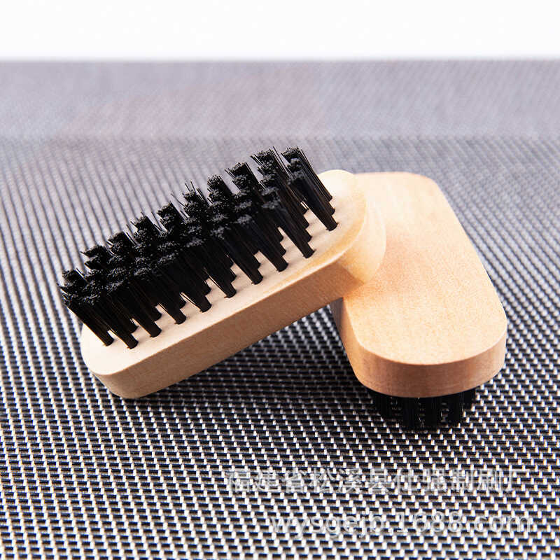 Necessidades diárias 0302 Mini escova de sapato de madeira maciça pano sapato pequena escova de limpeza de madeira sapat
