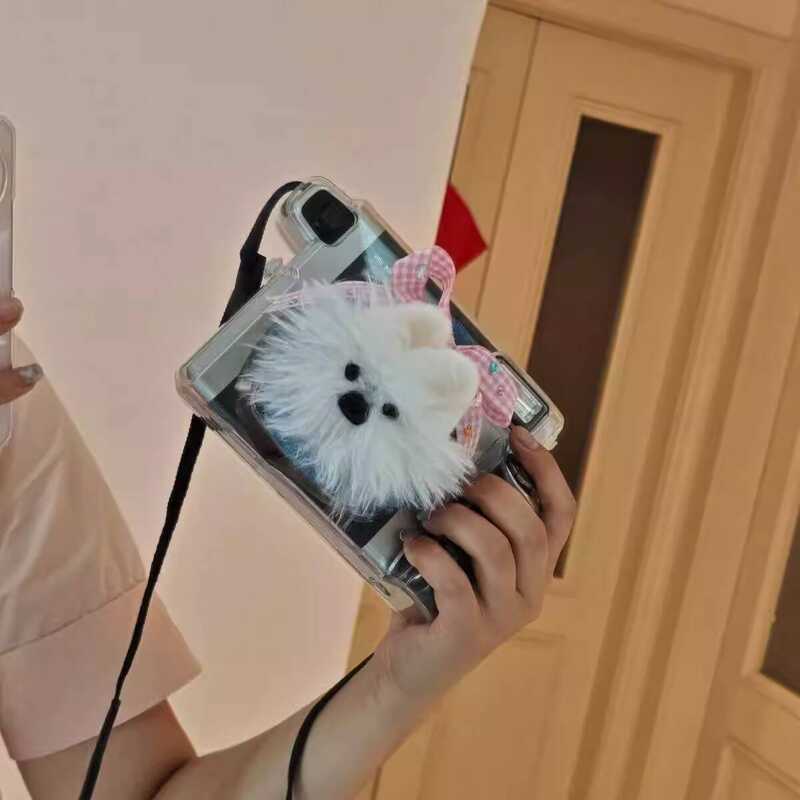 Fuji Polaroid Wi3/4 Tampa de lente de cachorro dedicada Proteção de lente de câmera Acessórios fofos de desenho animado