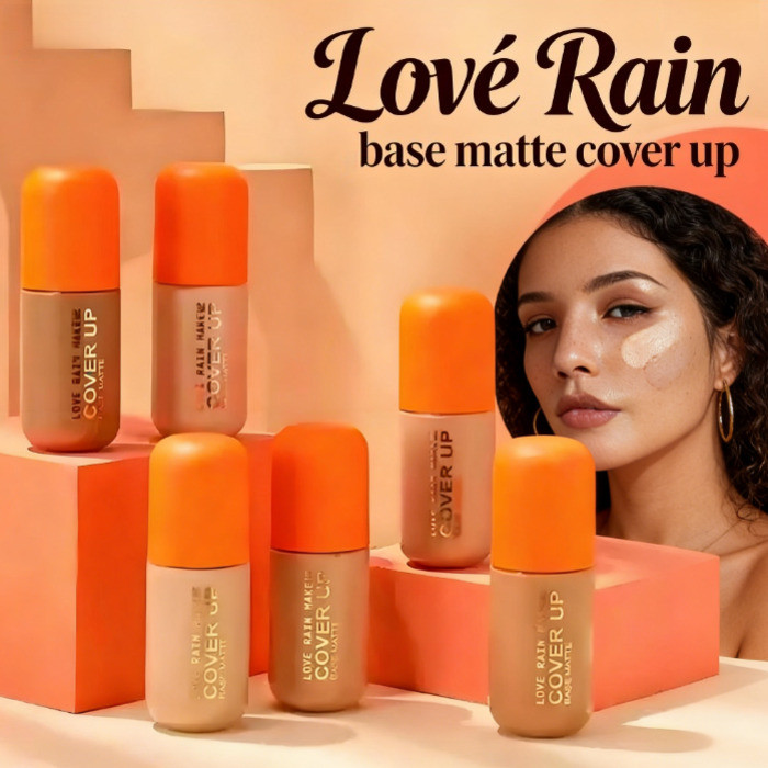 base matte cover up Lové Rain - matte/ótima cobertura/acabamento aveludado 🎀