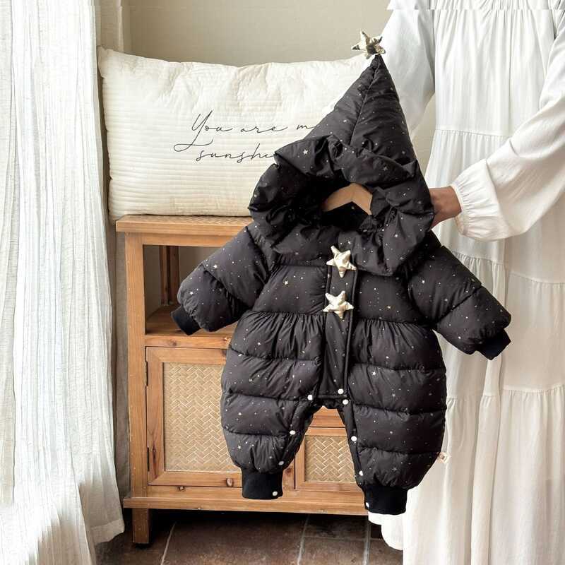 Roupas de inverno do bebê engrossado macacão quente bonito macacão do bebê inverno bonito roupas Outing roupas de algodã