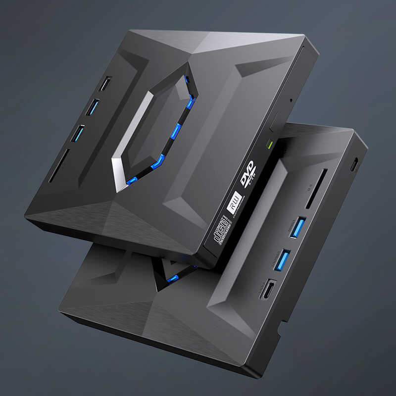 Typc-c unidade óptica externa 3.0 USB gravador de gravação de DVD externo móvel cinco em um multifuncional computador po