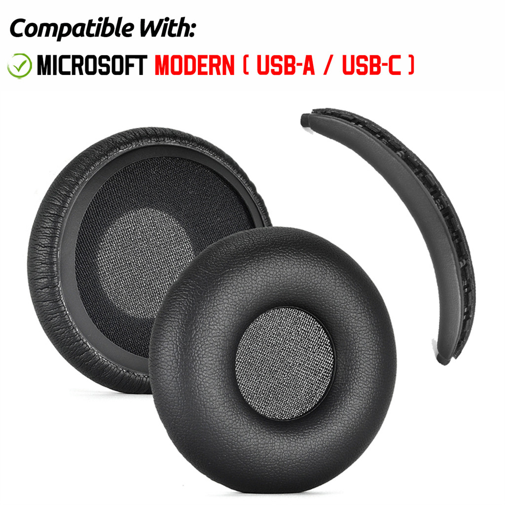 Para Microsoft Modern Wireless USB-A C Fone De Ouvido Com Fita De Feixe Almofada De Esponja Capa De Reposição De Fones