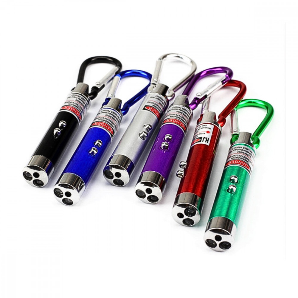 Kit 5 Pçs Caneta Laser 3 Em 1 Mini Lanterna Chaveiro AL-1280