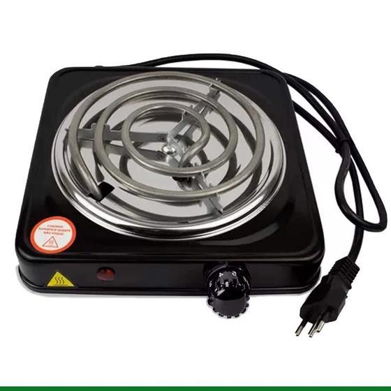 Fogareiro Chapa Elétrico 1 Boca Arco de metal Portátil Camping Pesca Controle Temperatura 127v 220v
