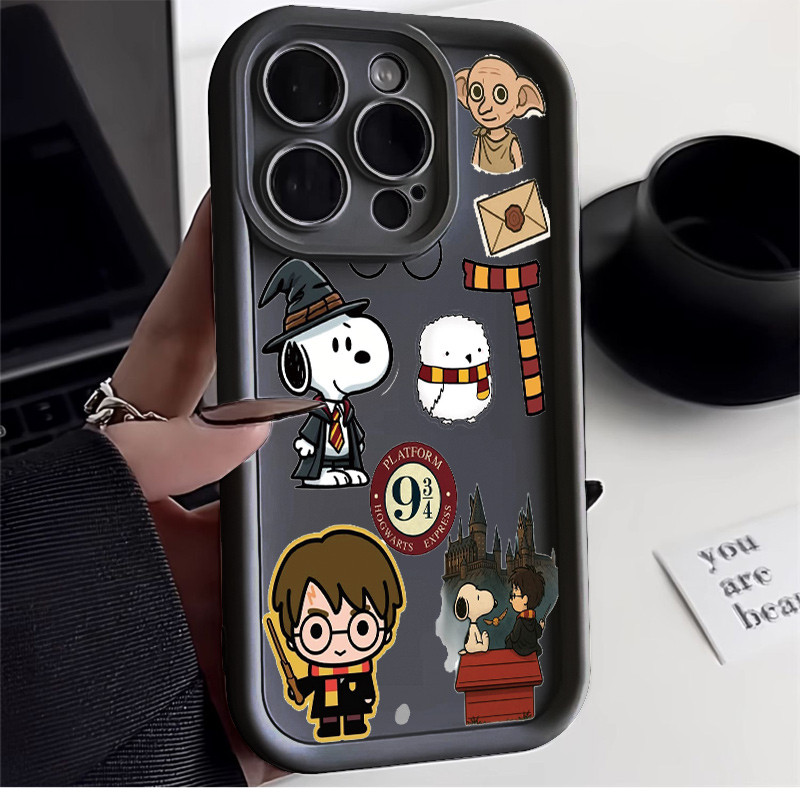 snoopy E Harry Potter anti-impacto Capinha Capa Para Samsung A14 A15 A54 A55 A05S A16 A07 A17 S22 S23 S24 S25 FE Ultra