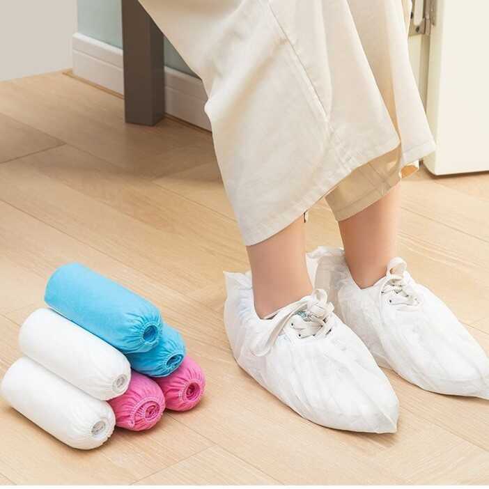 Capa de sapato descartável doméstica interna espessada resistente ao desgaste tecido não tecido poeira