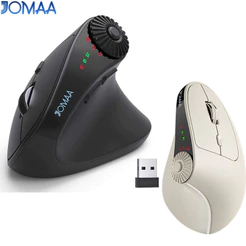 JOMAA Mouse Vertical Sem Fio Para Mão Direita Com Botão De Ajuste Bluetooth Ratos Ergonômicos Computador Laptop Tablet W
