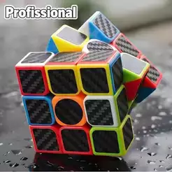 Cubo Mágico Profissional 3x3x3 Moyu Carbon Fibre Original Anti-stress Giro Rápido Speed Não Trava