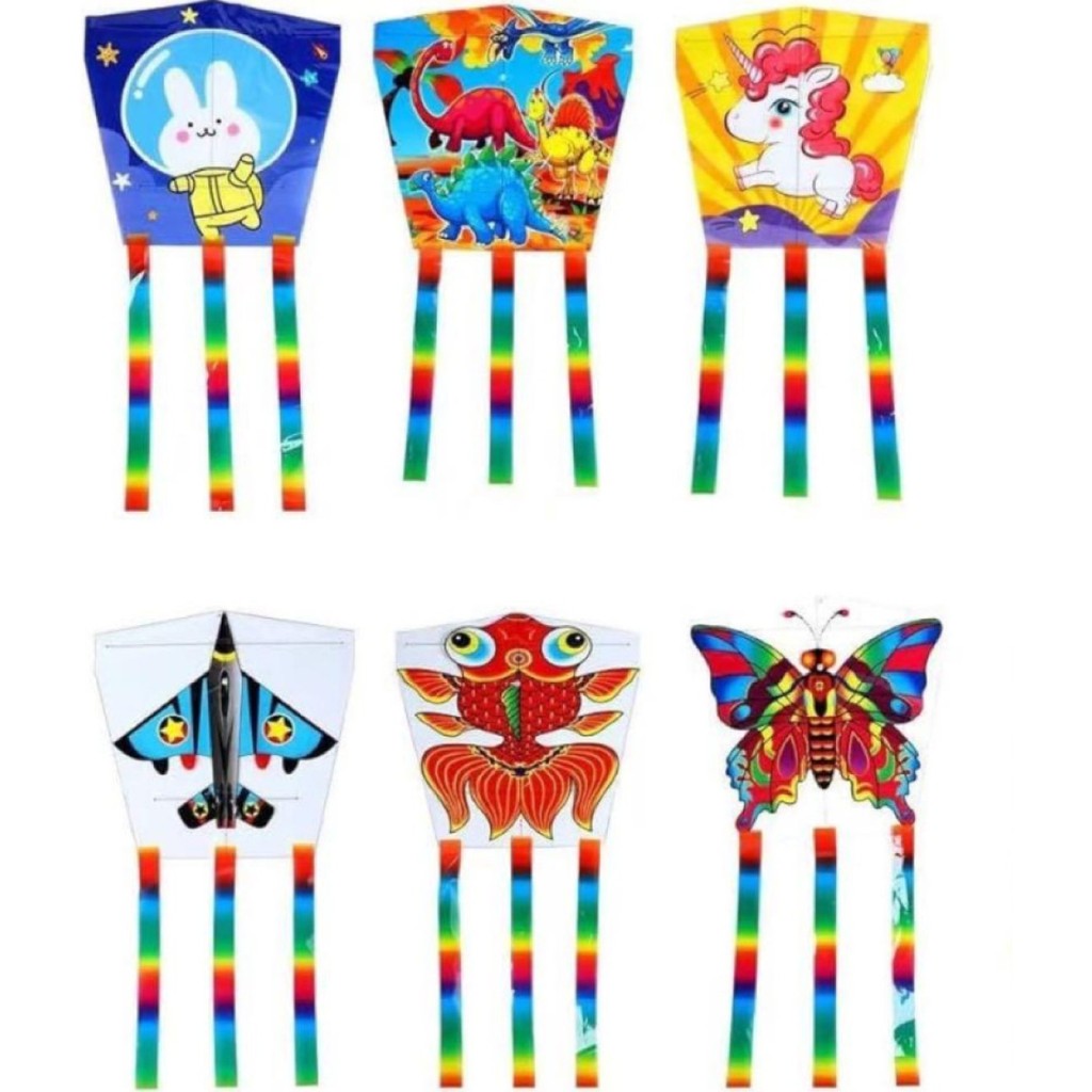 Pipa Infantil Papagaio Grande Plástica Colorida Resistente Fácil de Empinar