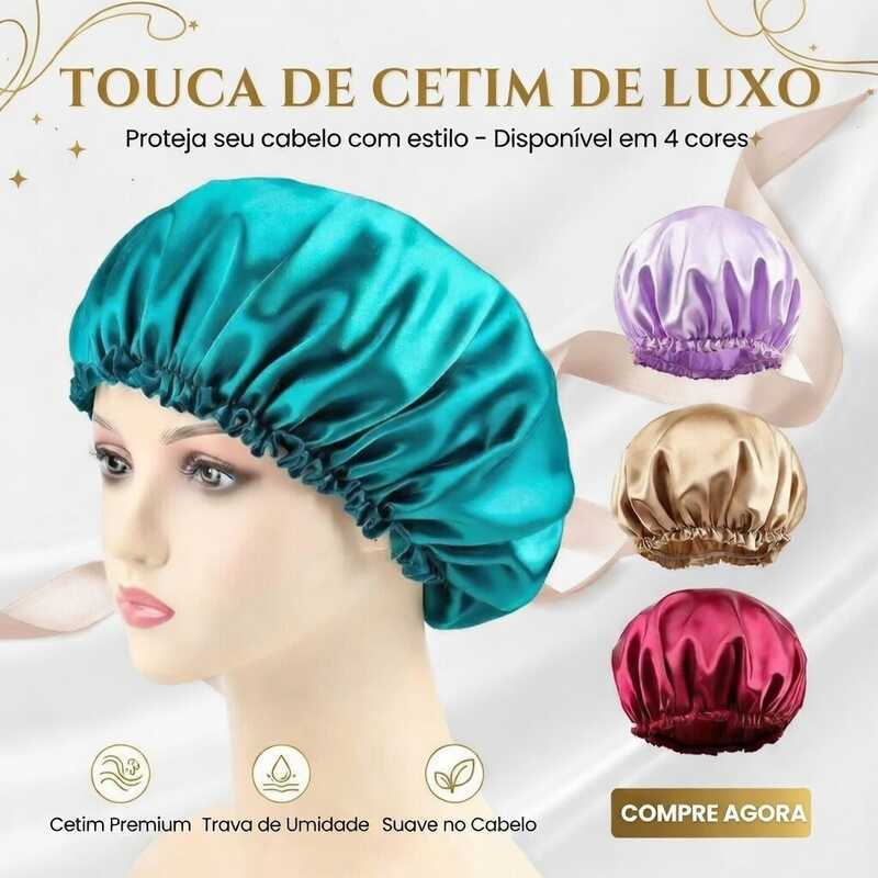Kit 12/24/36/48 Touca Cetim Antifrizz Tamanho Único Proteção Cabelo