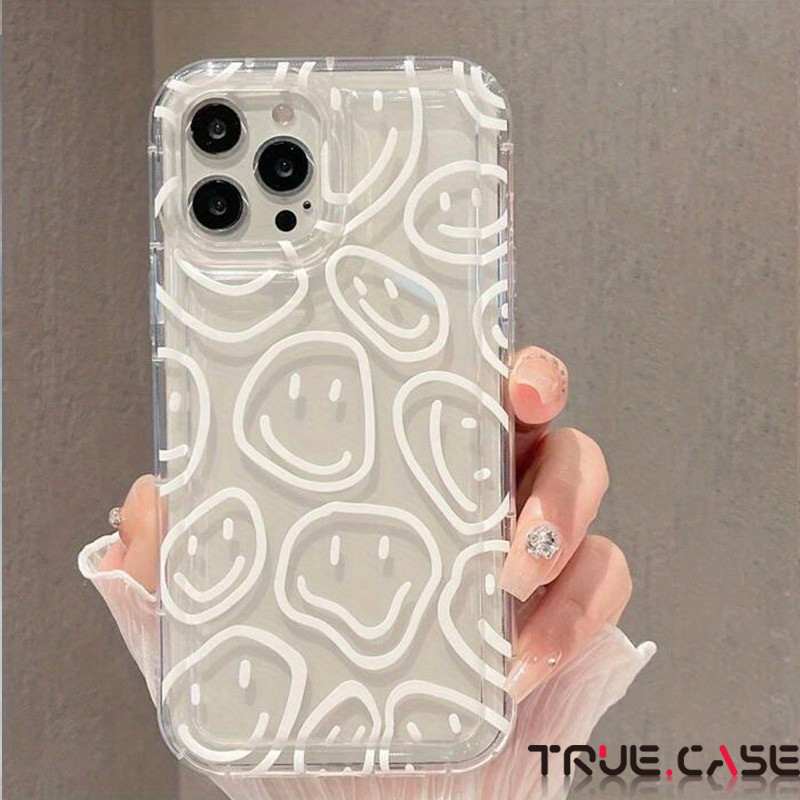 Sorrisos derretidos engraçados Capinha Capa de Transparente Para iPhone 11 14 15 16 12 17 13 pro max 7/8 plus produto em