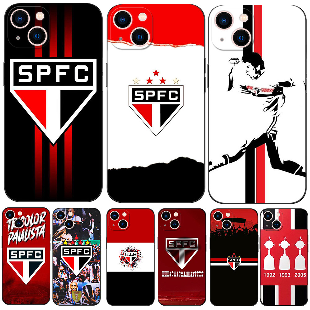 Capa Para iphone 13 mini/13 Protetora À Prova De Choque Tpu Silicone Macio Preto Caso São paulo Futebol Clube SPFC