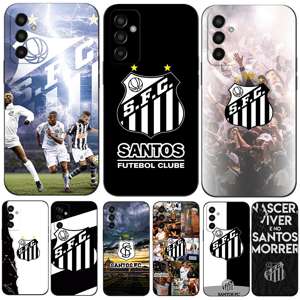 Caso Para Samsung Galaxy M13 4G SM-M135 Silicone Telefone Capa Traseira Macio Preto tpu Santos FC Vila Belmiro Peixe