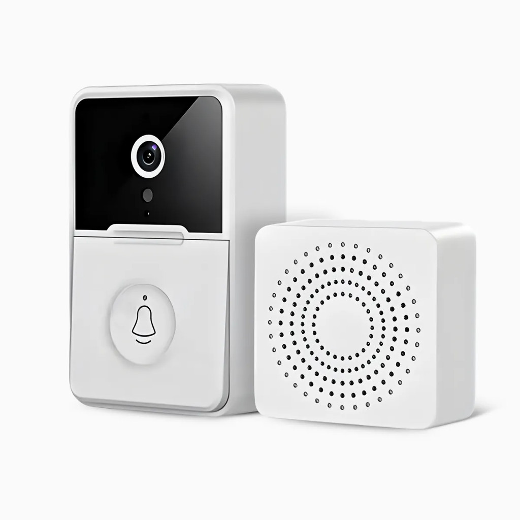 Campainha WiFi com Câmera Vídeo Porteiro Sem Fio Visão Noturna Áudio App