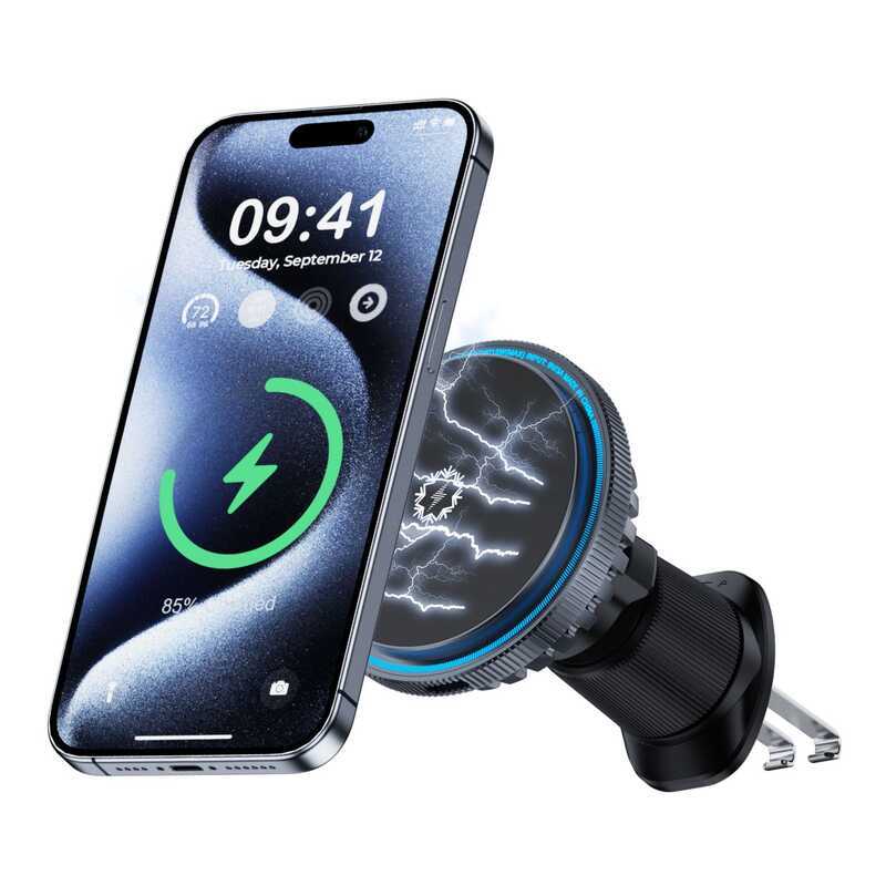 QI2 carregador magnético sem fio para carro, semicondutor, refrigeração, radiador de celular com luz, 15W, carregador rá