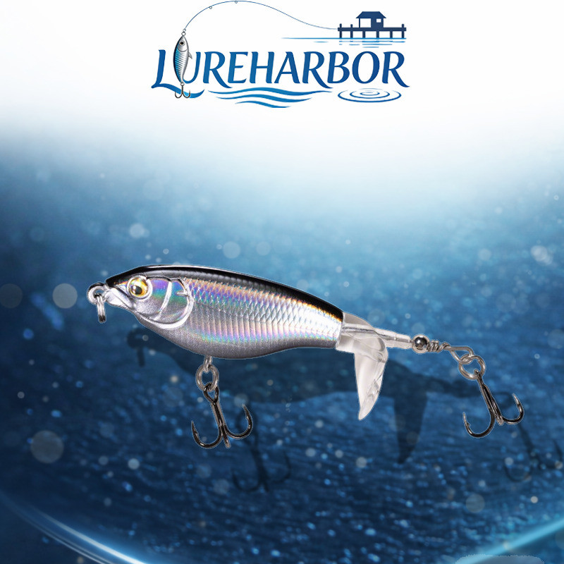 LUREHARBOR Trator de Superfície de Água Sistema Flutuante Isca Falsa Lápis Hélice Fundição Longa Pesca Marítima Água Doc