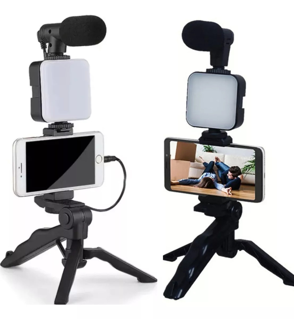 SUPORTE TRIPÉ COM LED - Bastão de Selfie Conjunto de Gravação - BM-244