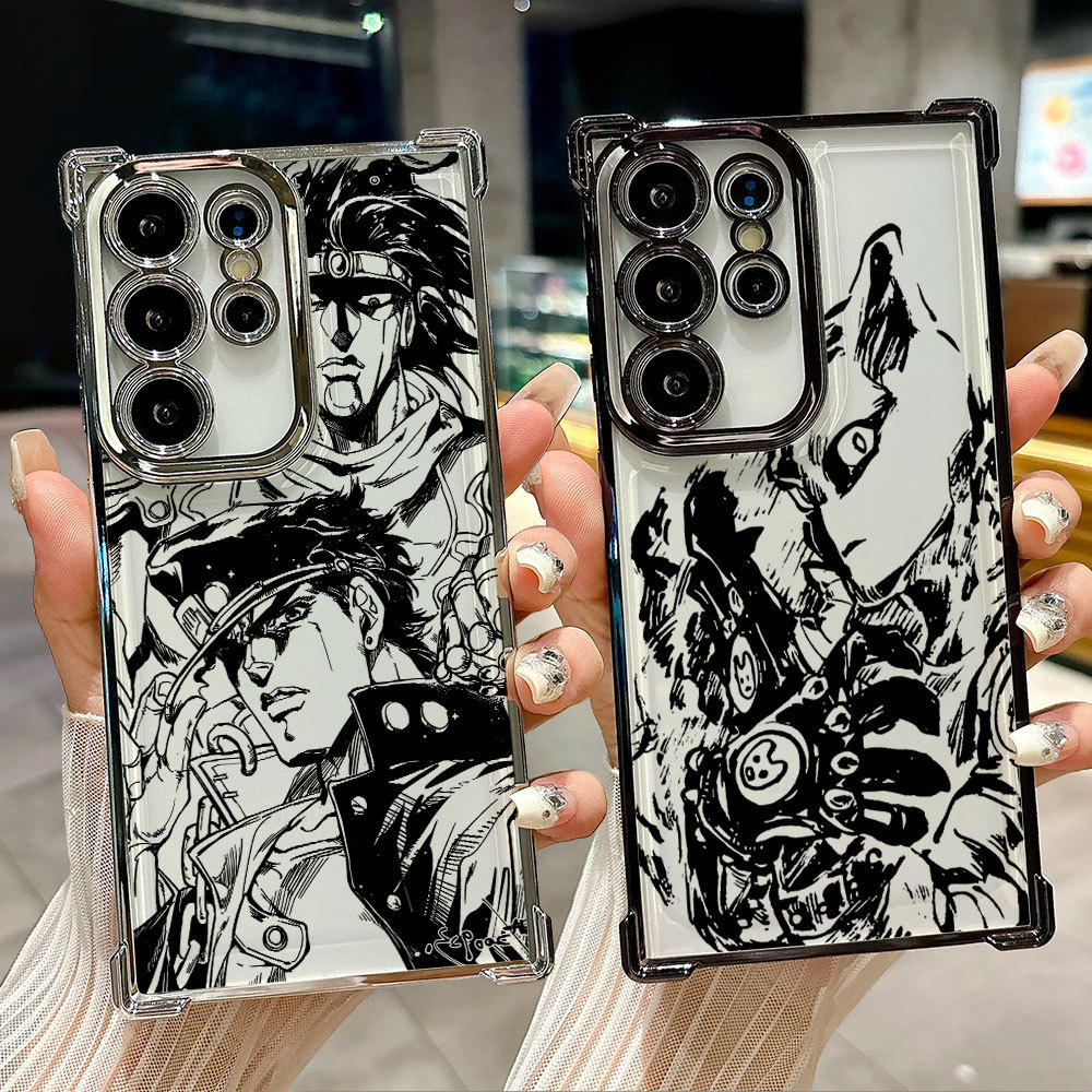 JOJO Kujo Jotaro Anime Capa Transparente Para Samsung S26 S25 S24 S23 S22 S21 Ultra S25FE Plus S26EDGE A57 A37 De Telefo