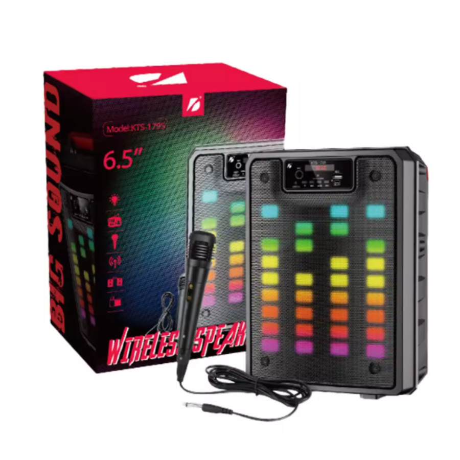 Caixa de Som Boombox Bluetooth KTS-1795 FM USB com Microfone