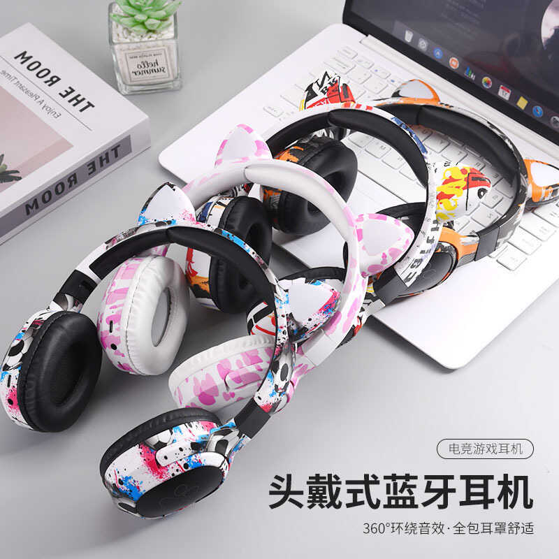 Fone de ouvido bluetooth fone de ouvido orelhas de gato dobrável Huaqiangbei max fone de ouvido bluetooth sem fio