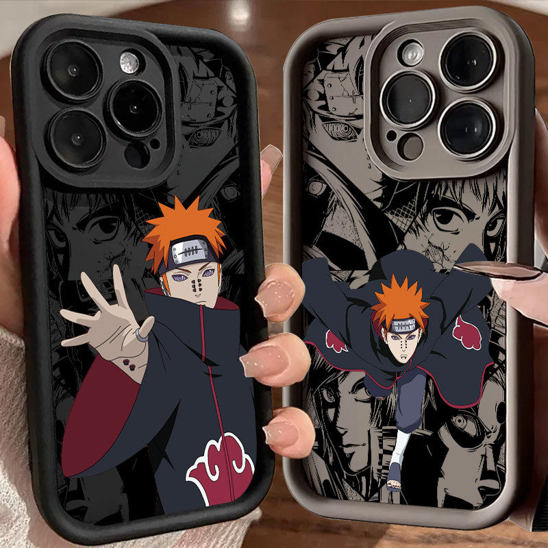 Naruto Anime Akatsuki Uchiha Dor Caso De Telefone Para iphone 17 16 15 14 13 12 17Air 16E Pro Max Plus Capa Macia À Prov
