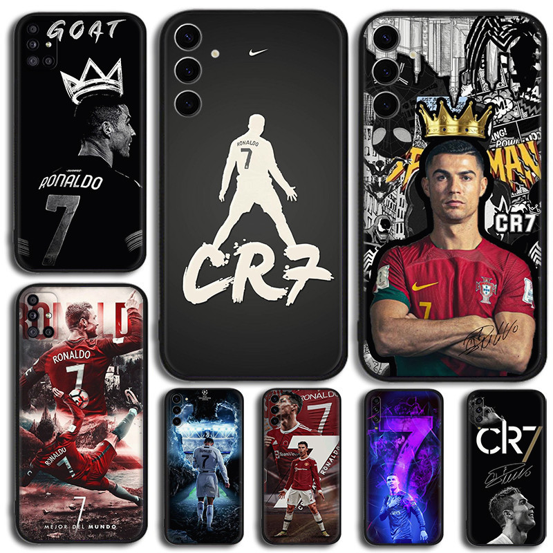 Para Samsung A14 A15 A16 A20 A30 A20S A21 A21S A22 A23 A24 A31 Cristiano Ronaldo Macio TPU silicone Preto Caso De Telefo