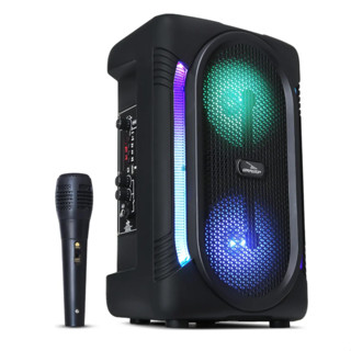 Caixa de Som 6.5 Polegadas Dupla Eletrônica Som Sem Fio para Festas com Microfone Sem Fio para Karaoke em Oferta na Shopee